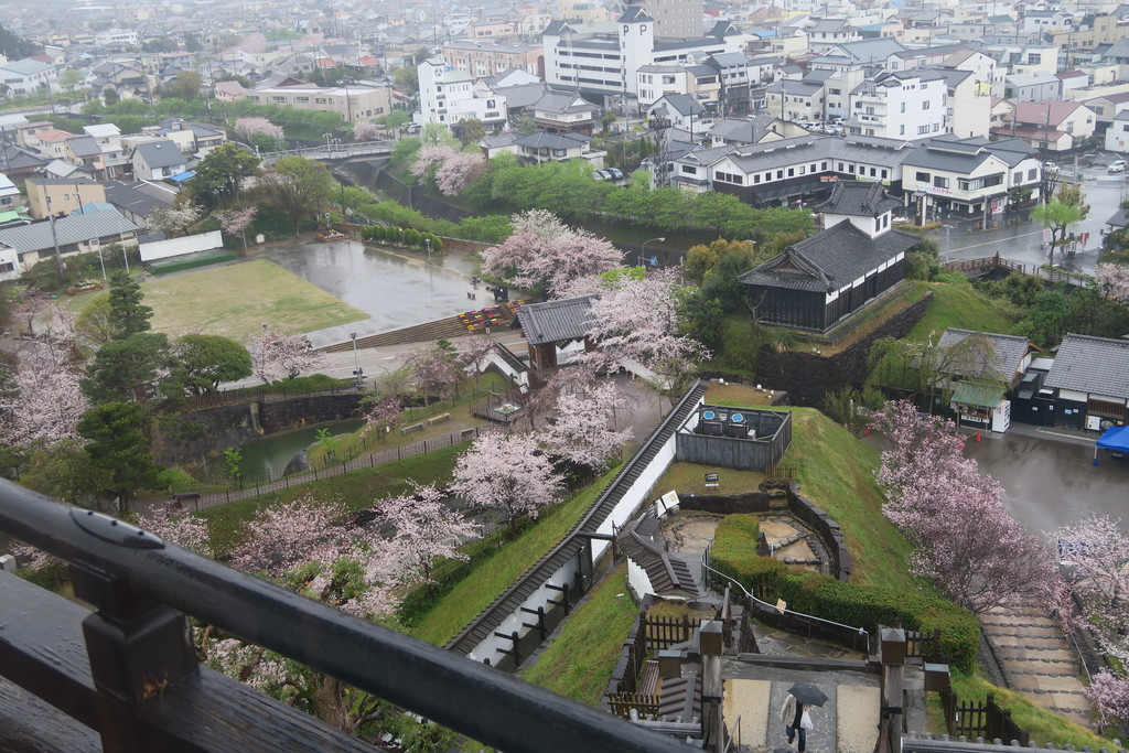 view of kakegawa from the castle's keep