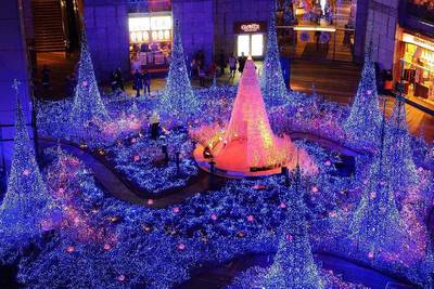 iluminaciones navideñas en shiodome
