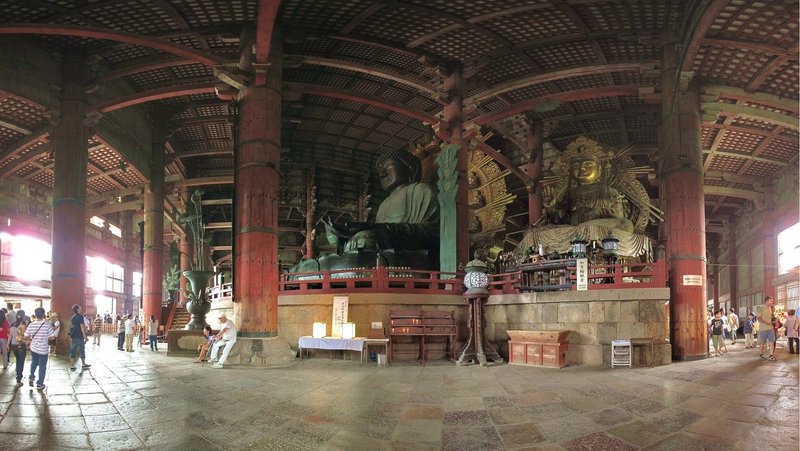 panorama todaiji temple nara