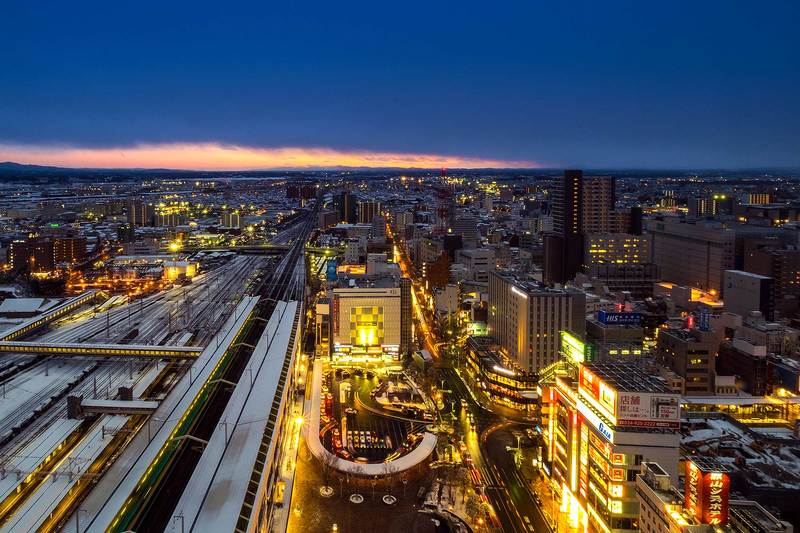 koriyama night view from big i