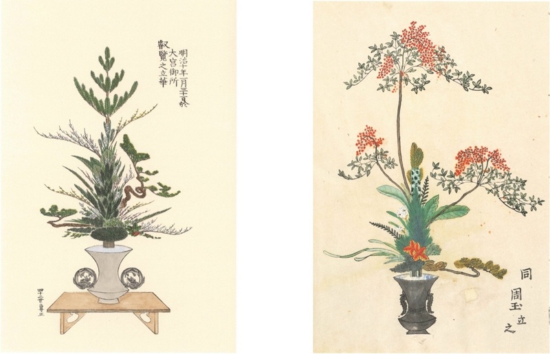 paintings of old ikebana