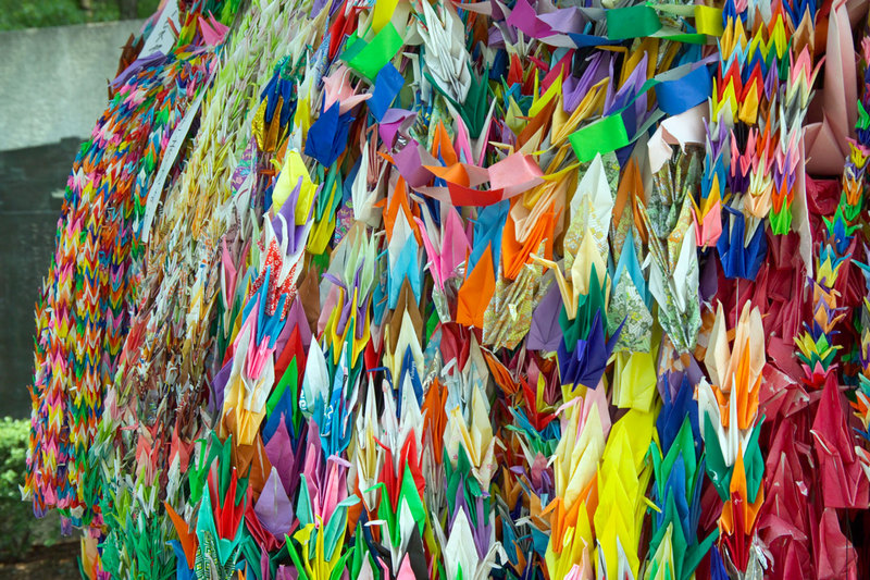 orizuru at hiroshima peace park