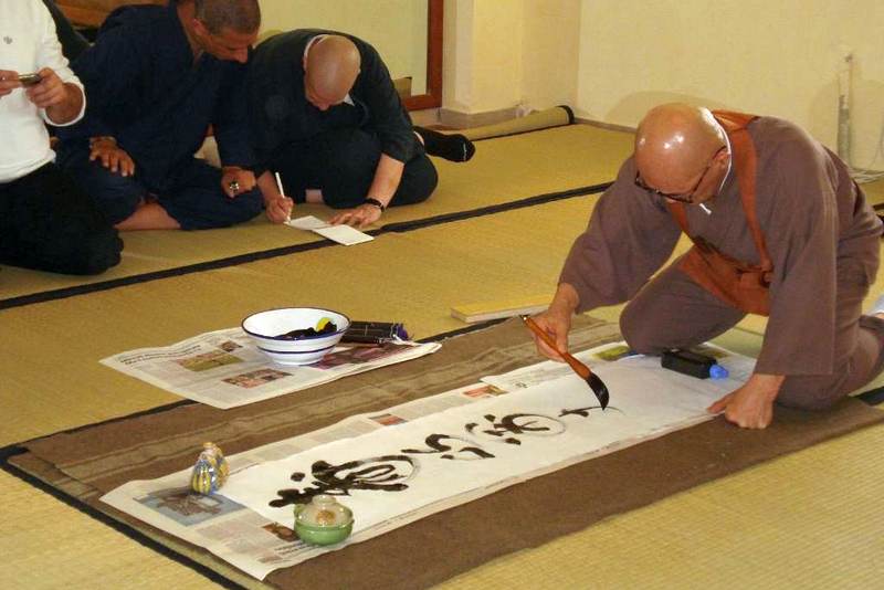 shodo master japanese calligraphy performance