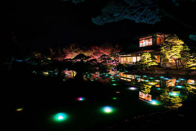 matsue yushien garden winter illumination