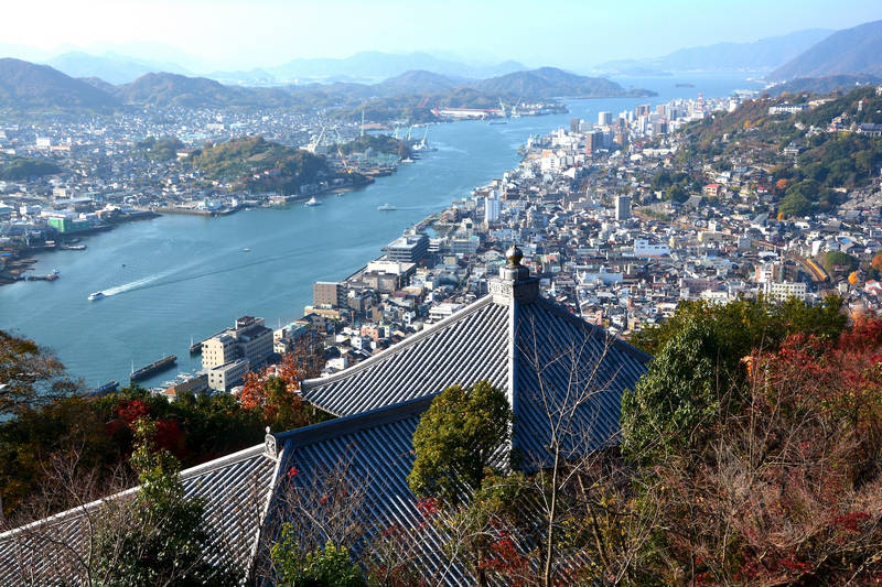 view of onomichi from old temple path