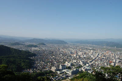 view from mount kyusho in tottori