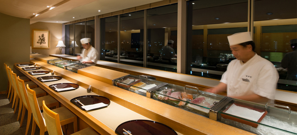 sushi restaurant counter