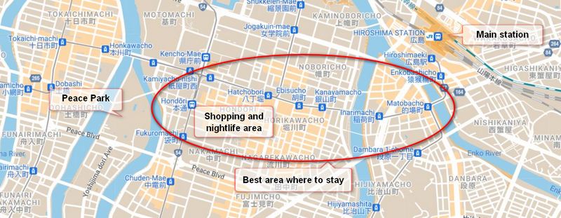 best area to stay in hiroshima