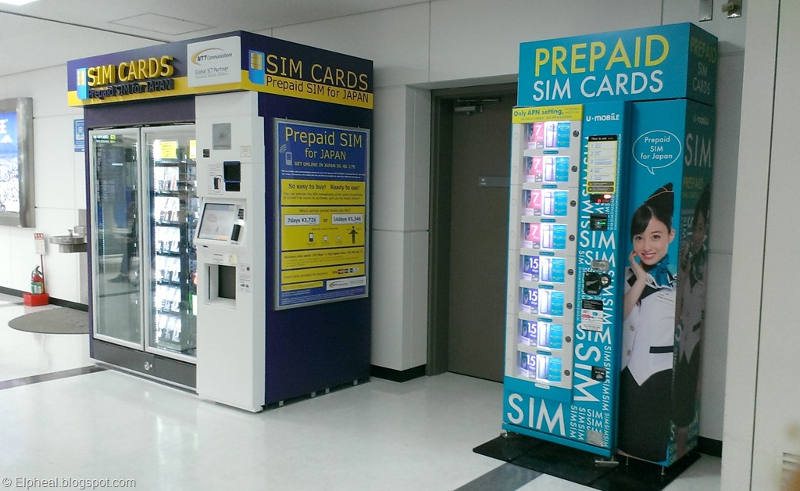 distributore automatico di schede sim all'aeroporto di tokyo