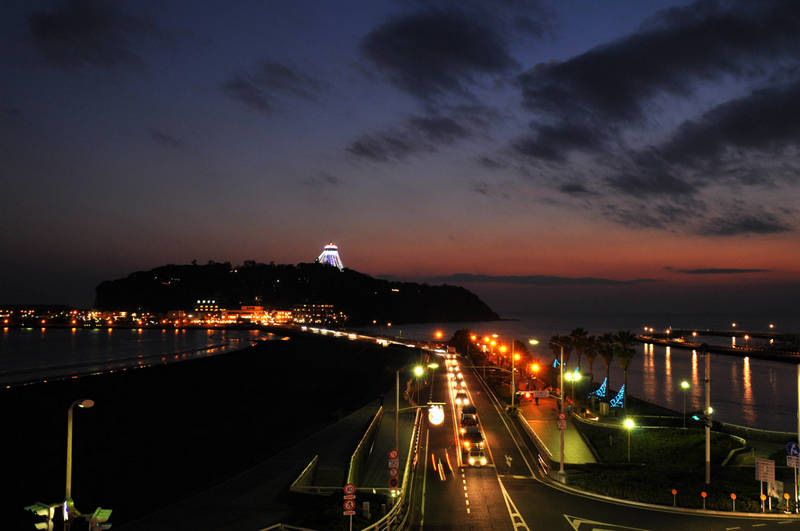 night view of enoshima