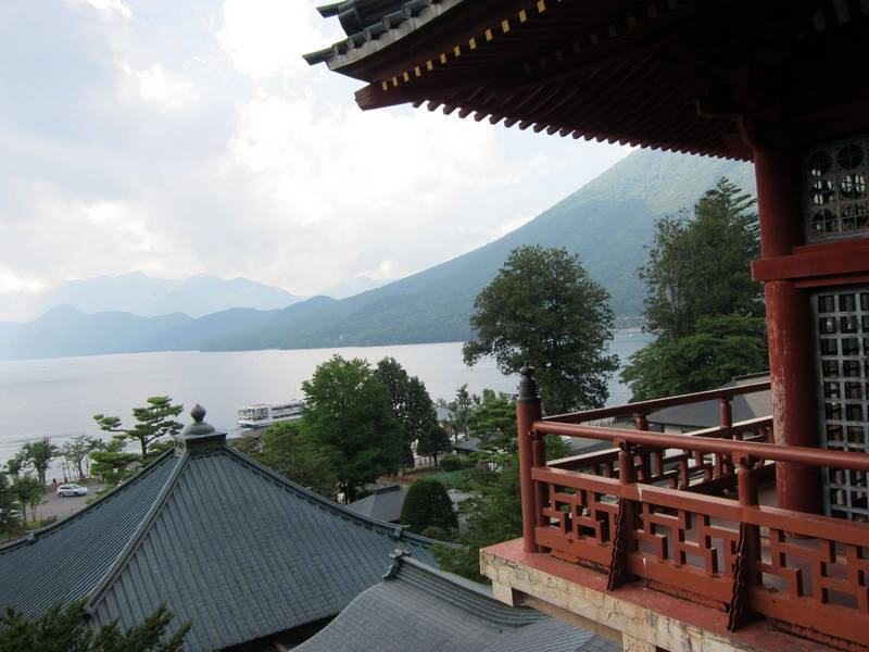 Chuzenji lake from chuzenji temple