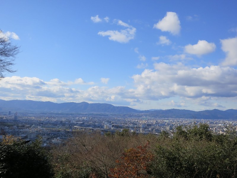 view of kyoto from the hill fushimi inari taisha