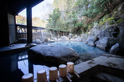 kurokawa onsen by the river