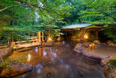 kurokawa onsen by the river