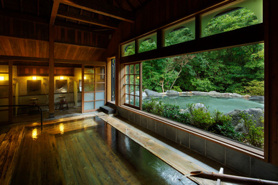 kurokawa onsen by the river