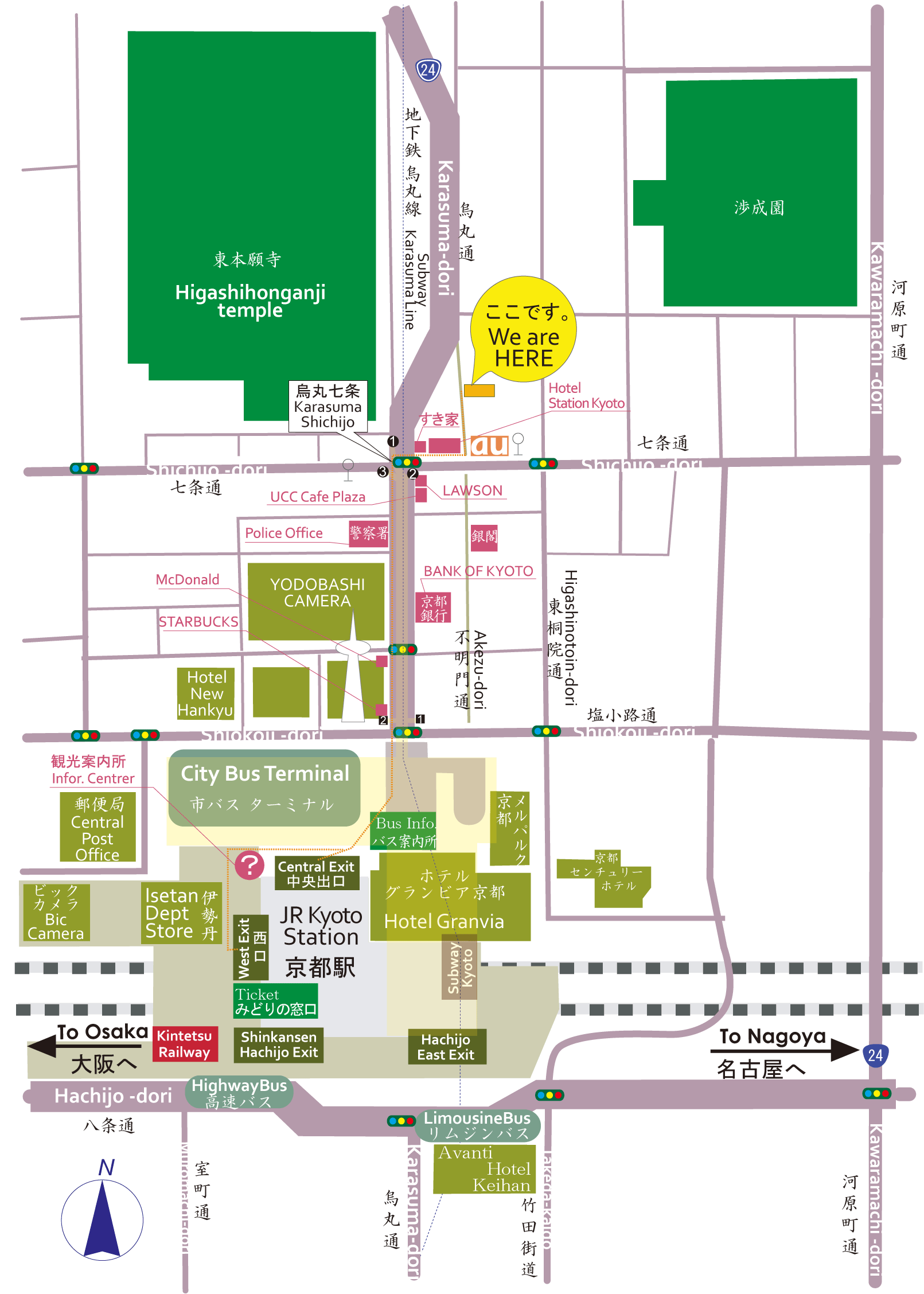 Map Of Kyoto Station