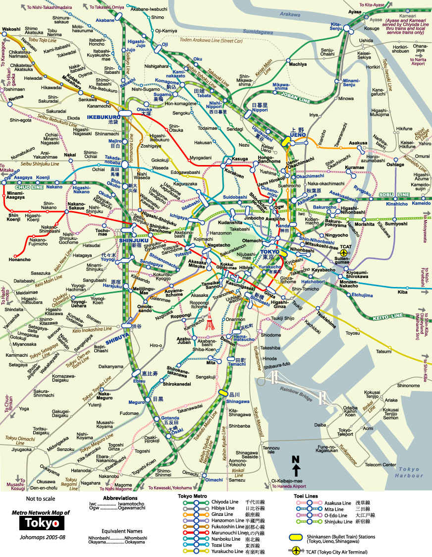 Tourist map of tokyo pdf map