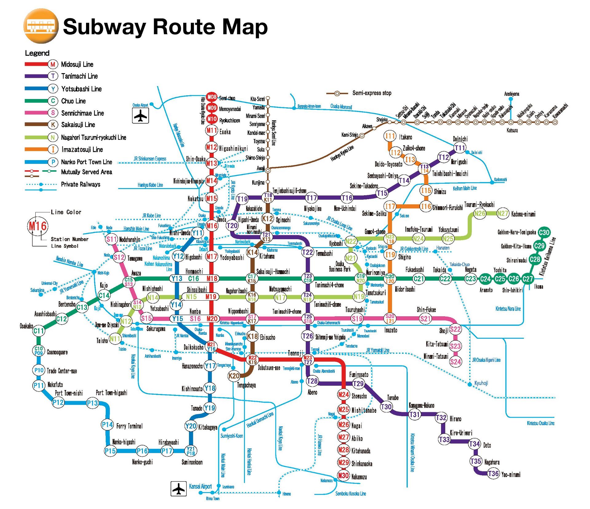 Download Osaka Maps Youinjapan Net   Osaka Subway Map 