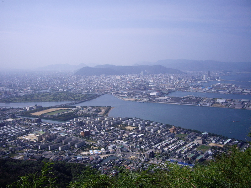 view of takamatsu from yashima