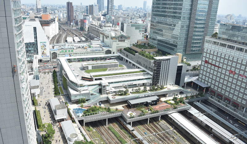 shinjuku station from above