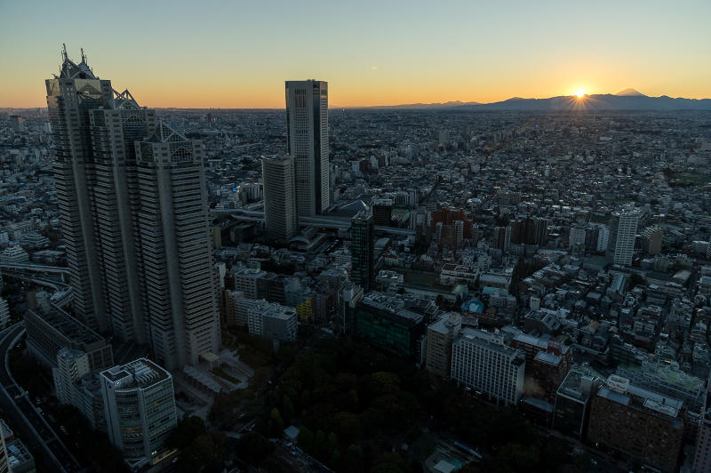 view from the tokyo metropolitan government building south-west with mount fuji