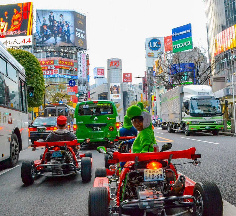 guidare un go kart a tokyo