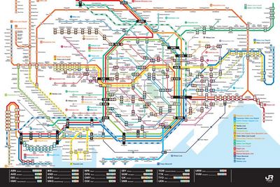 jr lines map of tokyo area