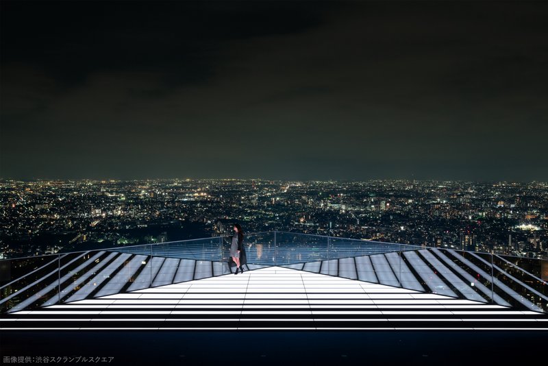 night view from shibuya sky