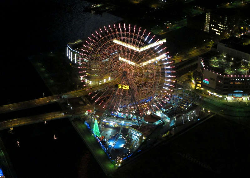 Cosmo World Ferrish wheel from Skygarden in Yokohama