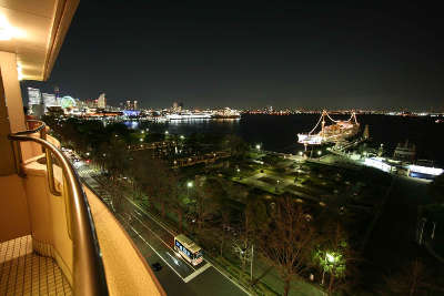 Yamashita Park from Star hotel at night